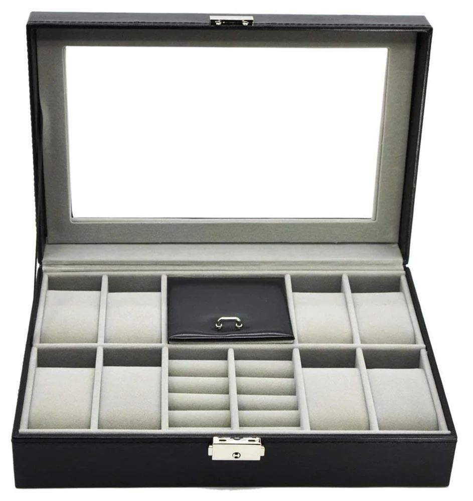 Handmade Custom Luxury PU Leather Watch Box Packaging Gift Box Jewelry Box